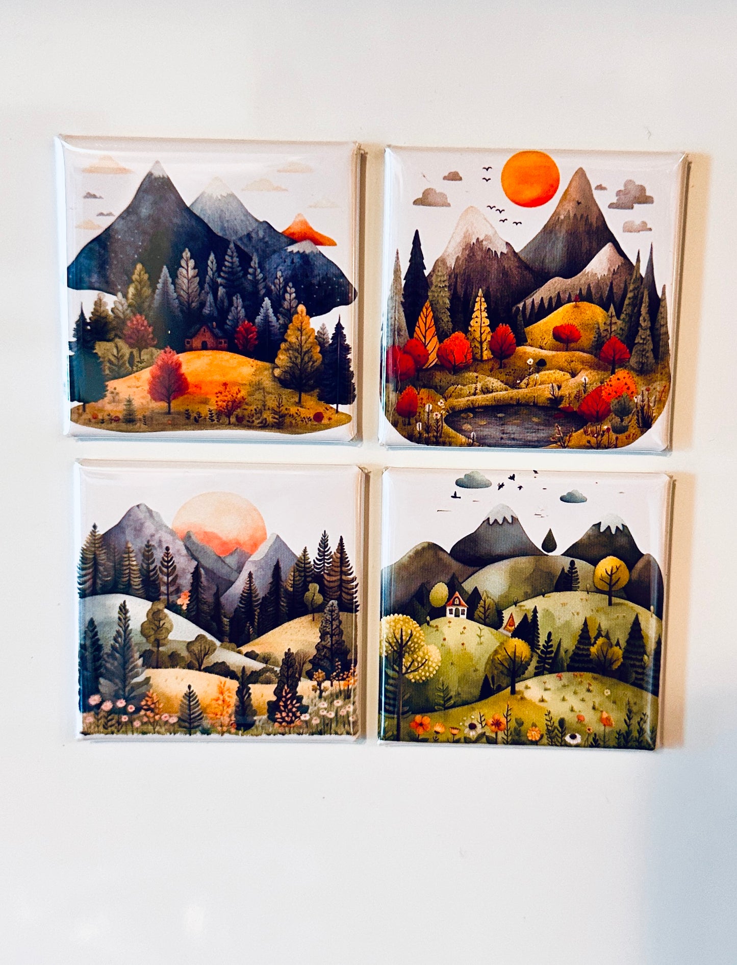 Folk Art Mountain Scenes