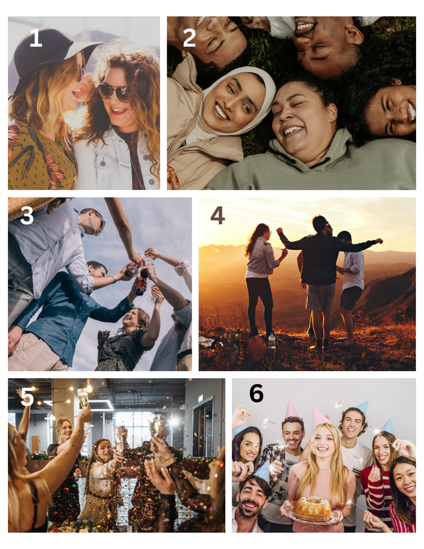 Personalized Photo Sheet Magnets (Collage or Individual Photos)