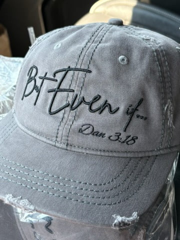But Even If... distressed ball cap