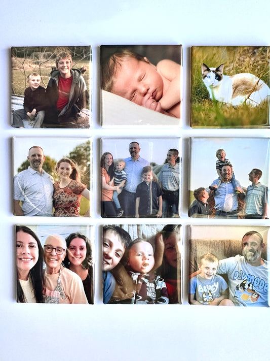 Custom Photo Magnets - Set of 9